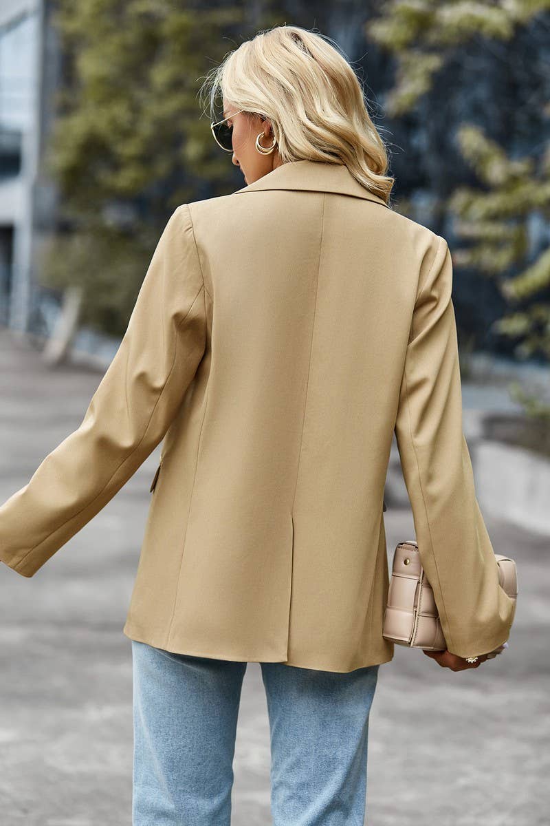 CWOBL00217_SOLID COLLARED CASUAL BLAZER JACKET