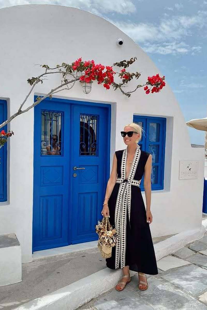 CWDMD6481_COLORBLOCK DEEP V TIE WAIST BEACH COVER UP