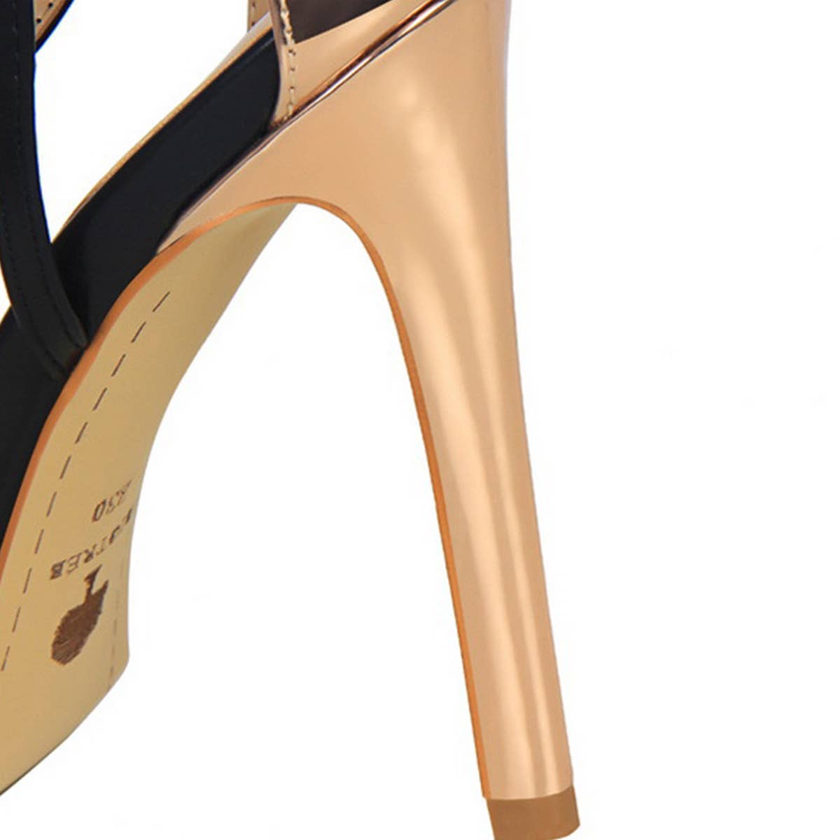 COLOR MATCHING OPEN TOE HOLLOW STILETTO HEELS