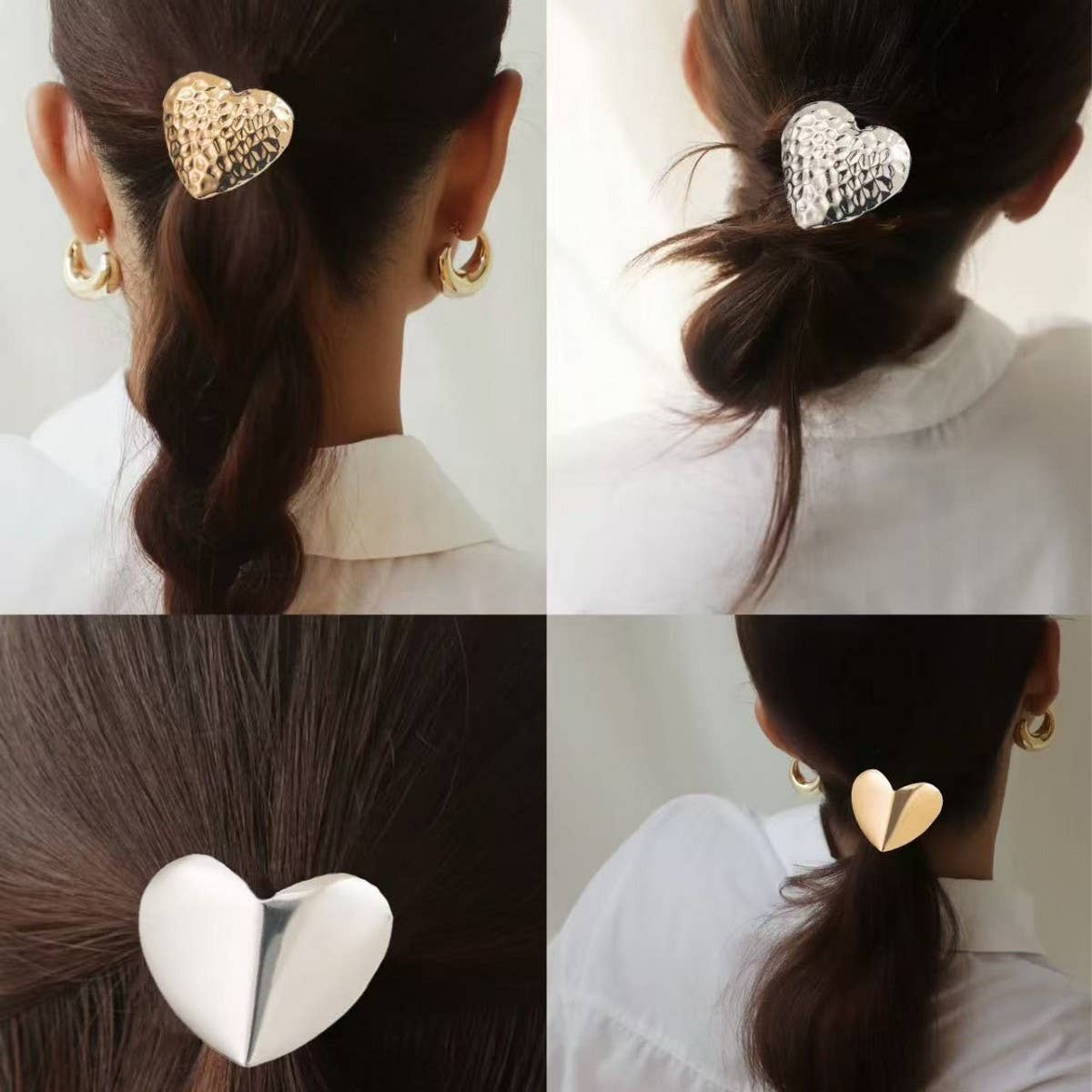 Sweetheart Metallic Elastic Hair Tie