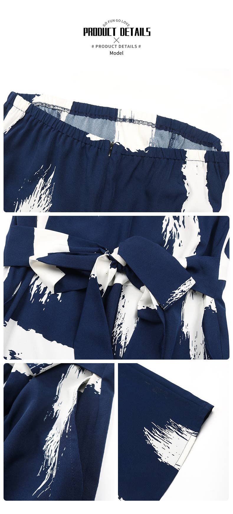 Printed strapless jumpsuit