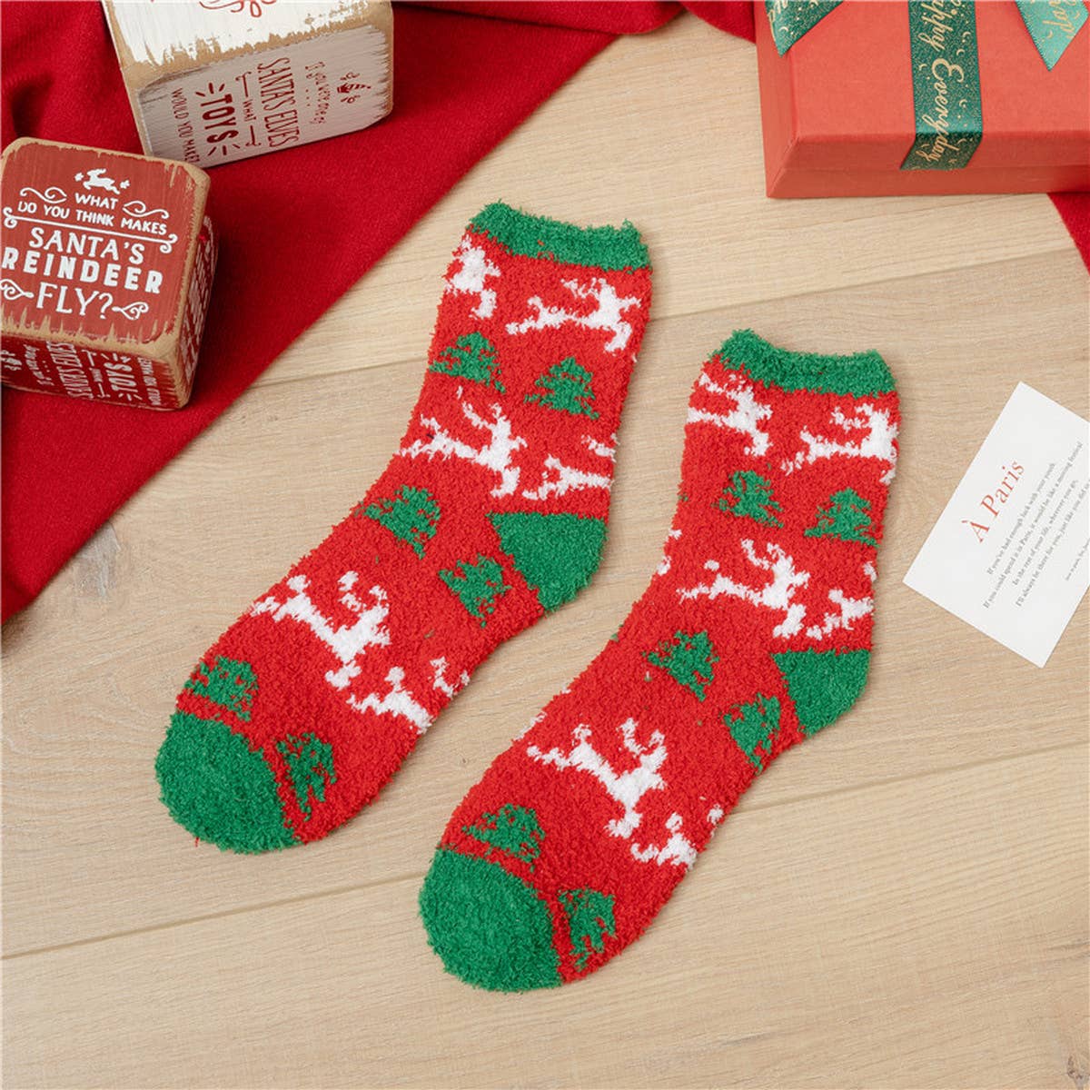 CHRISTMAS SOFT PLUSH SOCKS