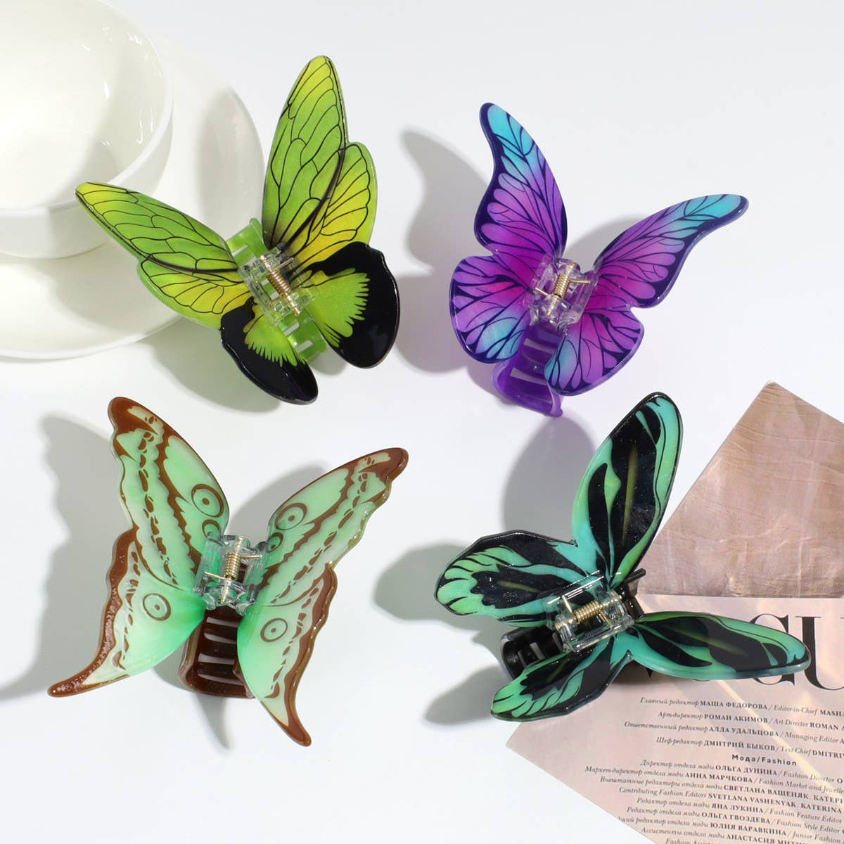 VERSATILE PERSONALIZED GRADIENT BUTTERFLY HAIRPIN
