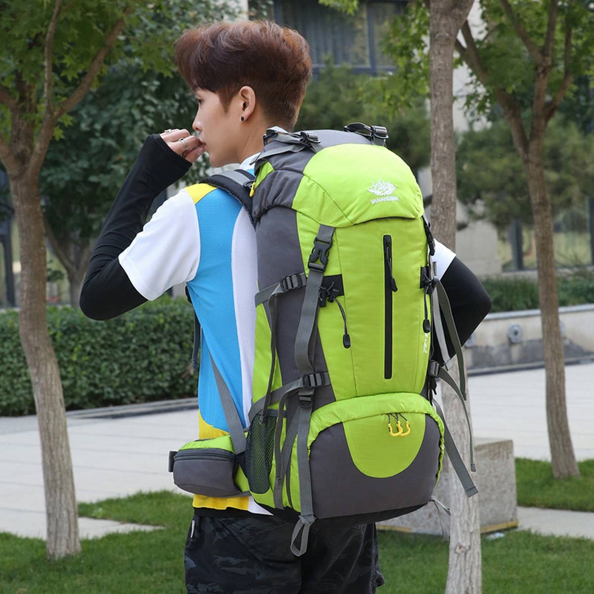 Large Nylon Hiking Backpack for Outdoor Sports_CWAB5405