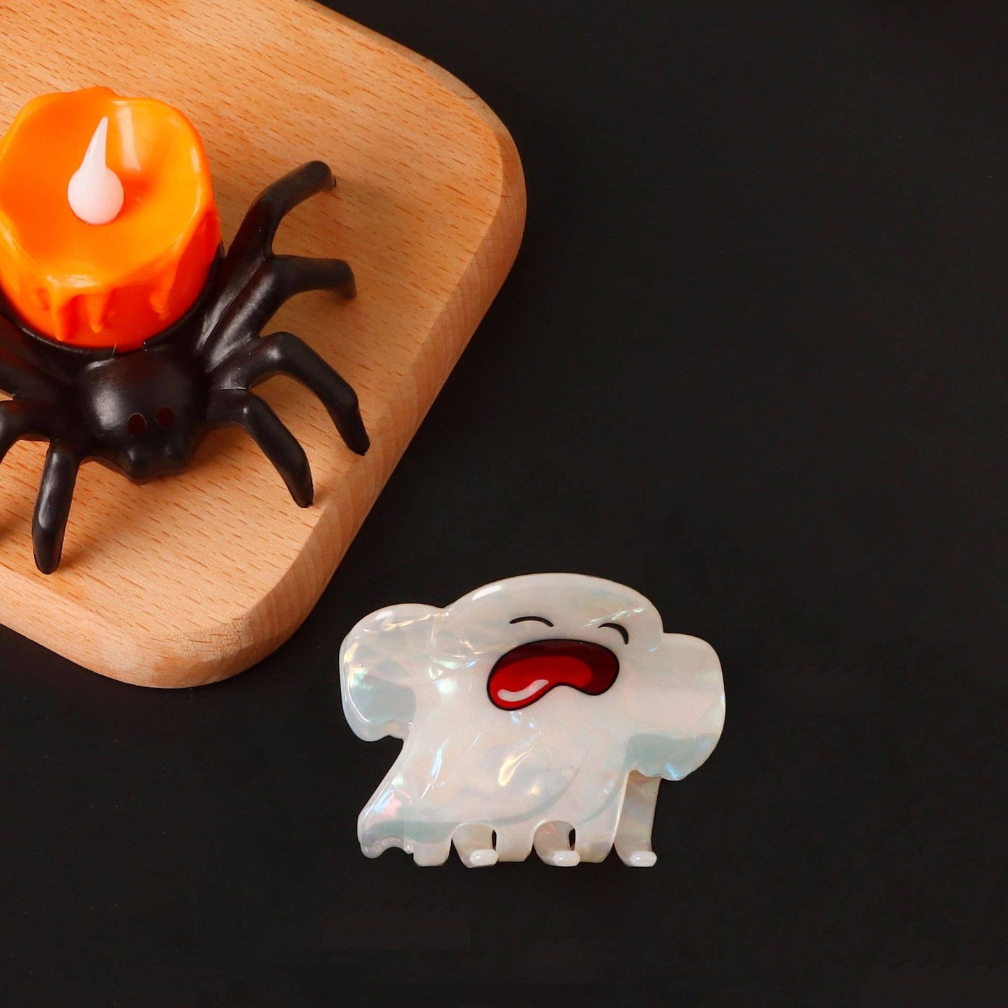 CUTE SPOOKY WHITE KID HAIR CLIP FOR HALLOWEEN