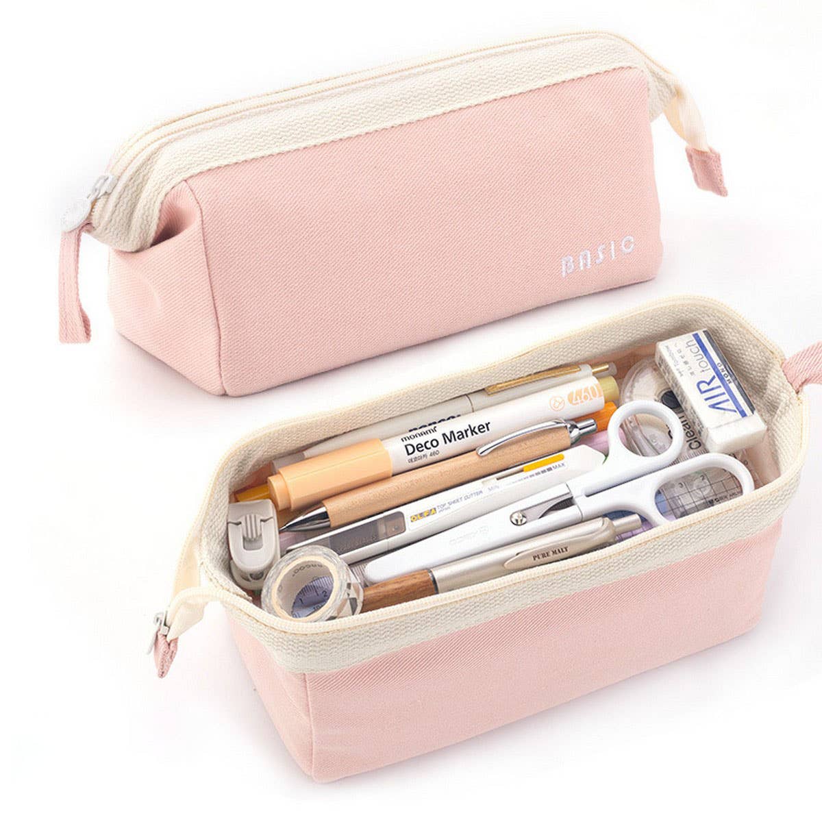 SOLID COLOR SIMPLE BOAT-SHAPED PENCIL CASE_CWMM1974