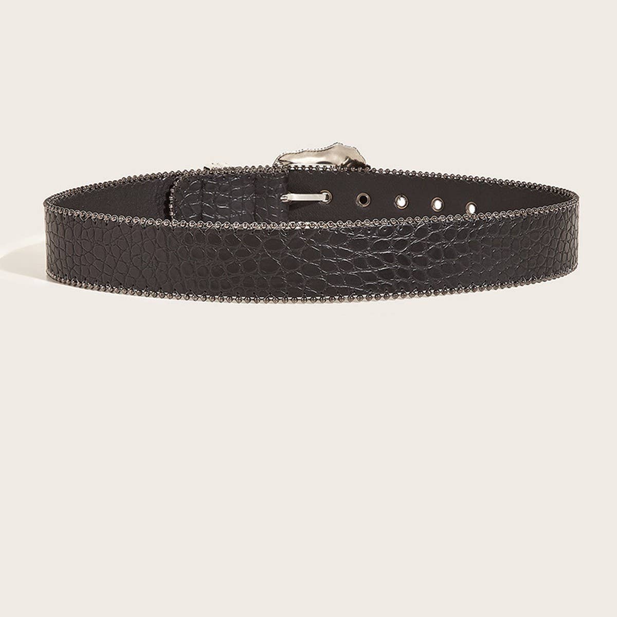 CWABE0547_AMERICAN STYLE BLACK VINTAGE BELT