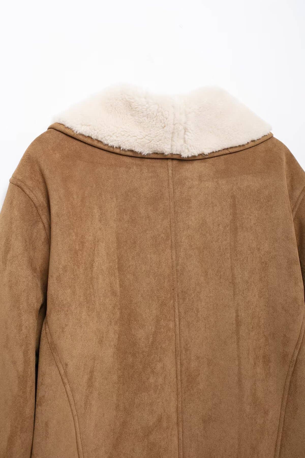 Street style double - sided medium - length coat