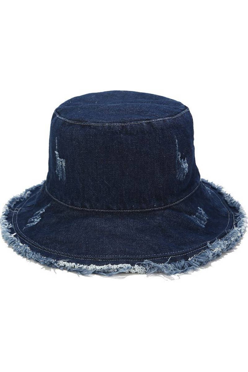 VINTAGE DENIM CASUAL BUCKET HAT_CWAH0409