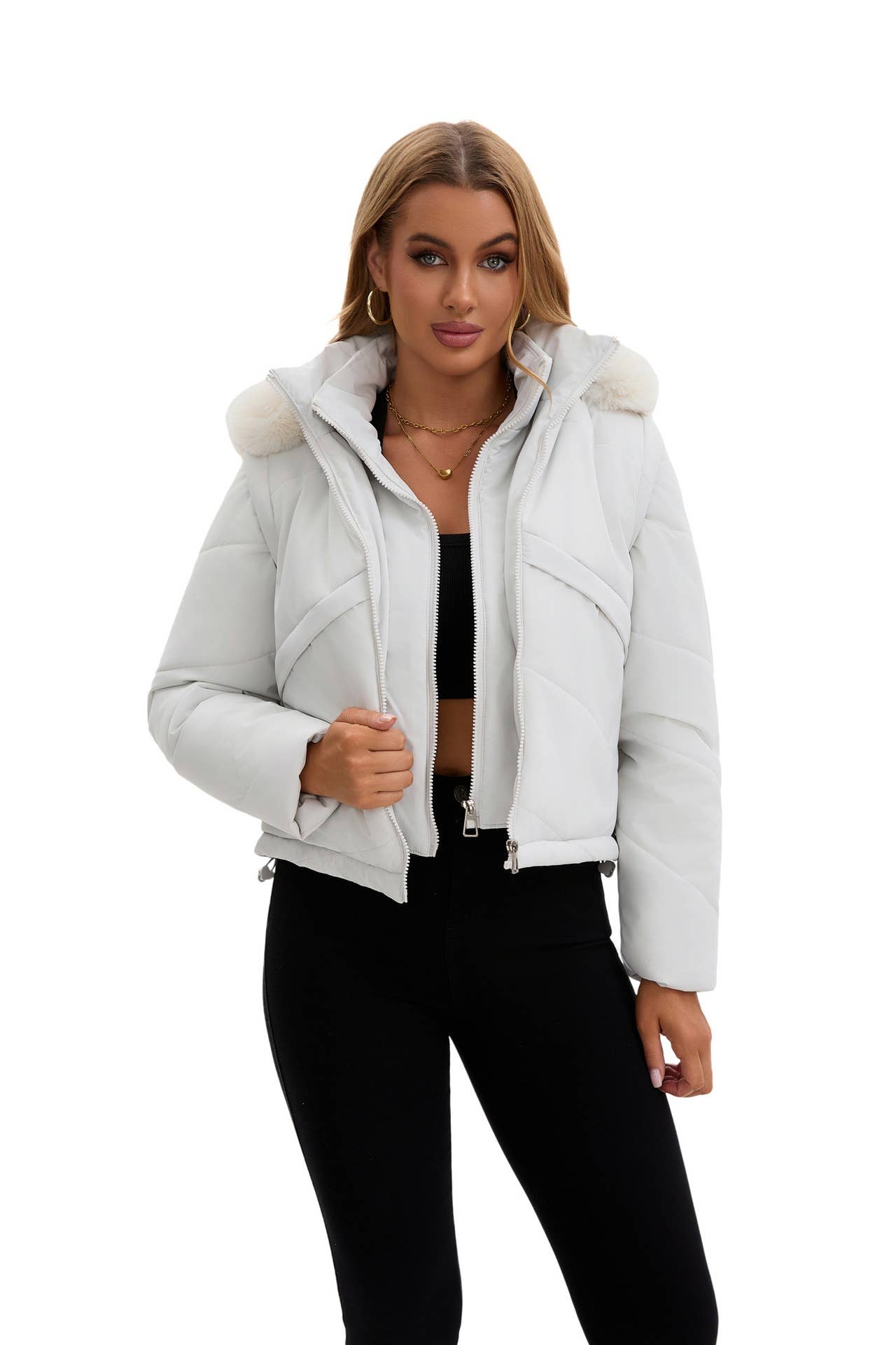 Two detachable cotton-padded jackets
