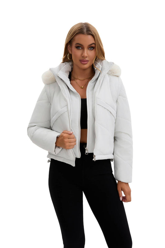 Two detachable cotton-padded jackets