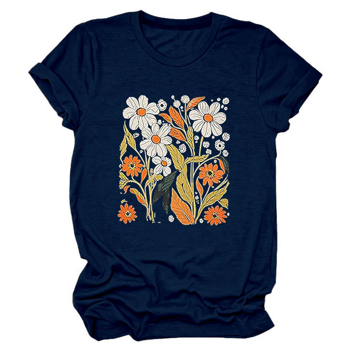 Women??¢s Summer Tee ??Floral Casual Round Neck_CWTTS1500