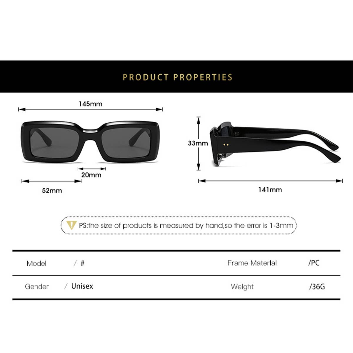 JELLY COLOR FRAME SQUARE BEACH SHADE SUNGLASSES