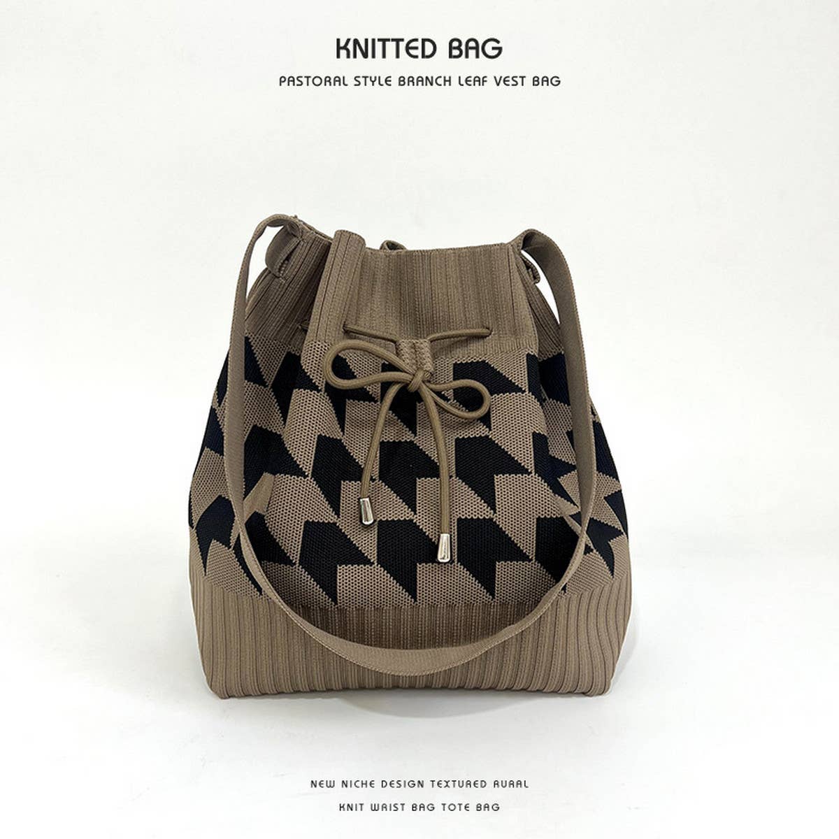 2024 CASUAL DRAWSTRING BUCKET KNITTED BAG_CWAB2375