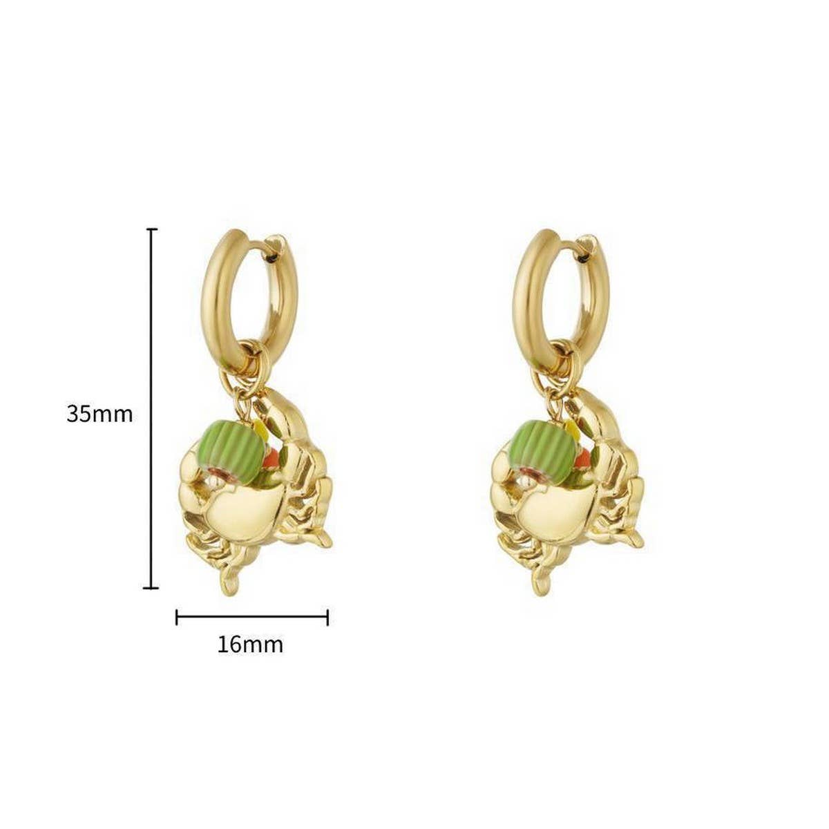 Summer Ocean Collection Gold Earrings_CWAJE5120