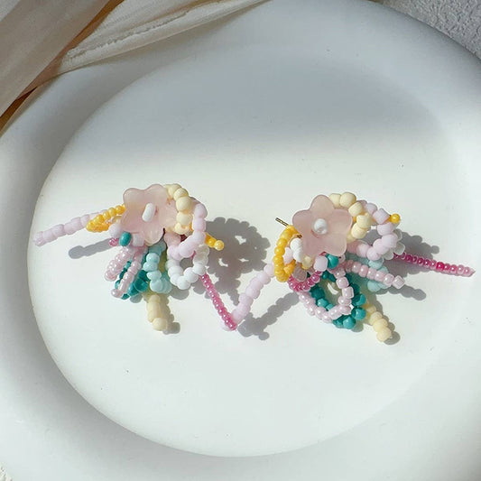 FLOWER SEA MATTE LILY OF THE VALLEY EARRINGS