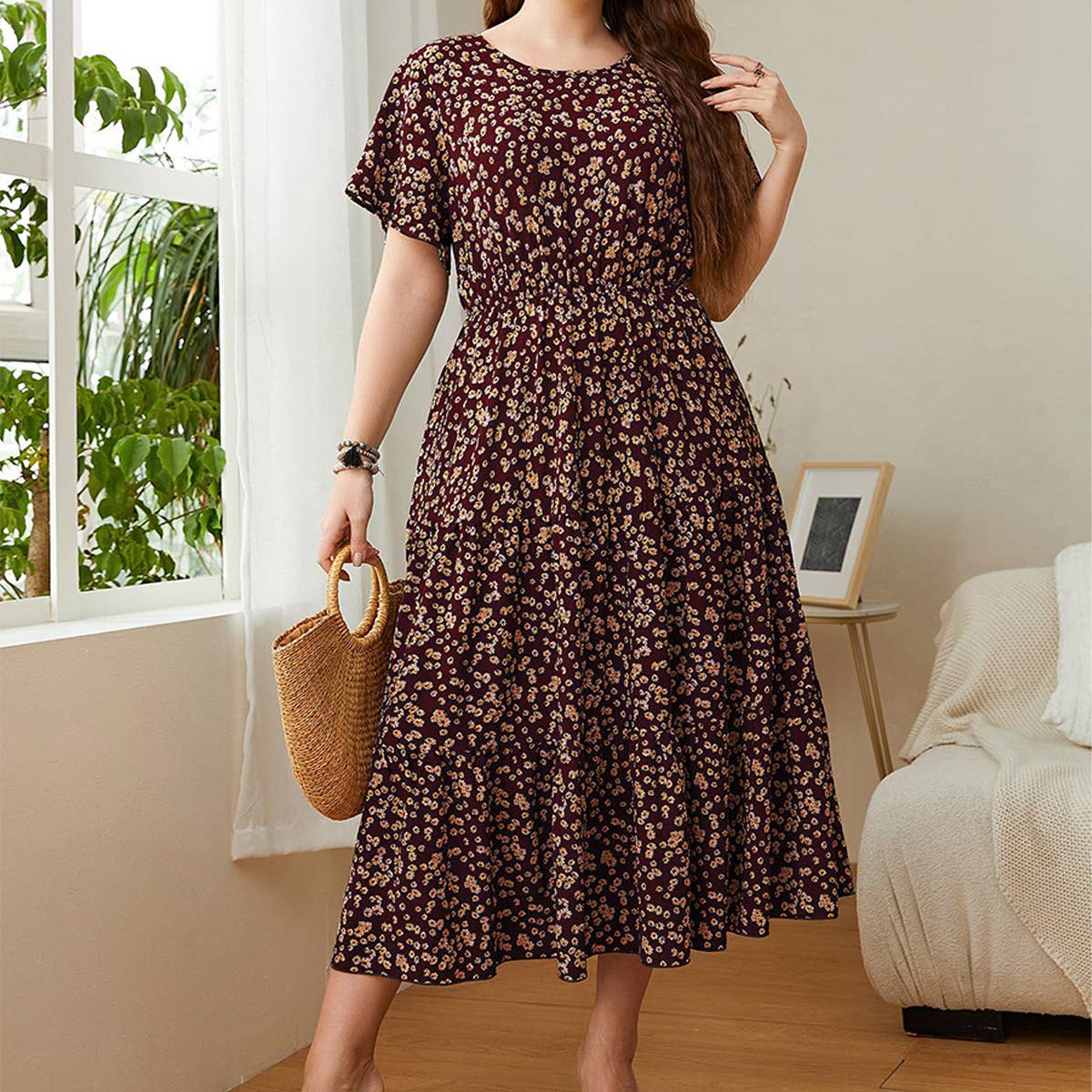2025 Loose Floral Dress ??Plus Size Casual Fit_CWDMD5961