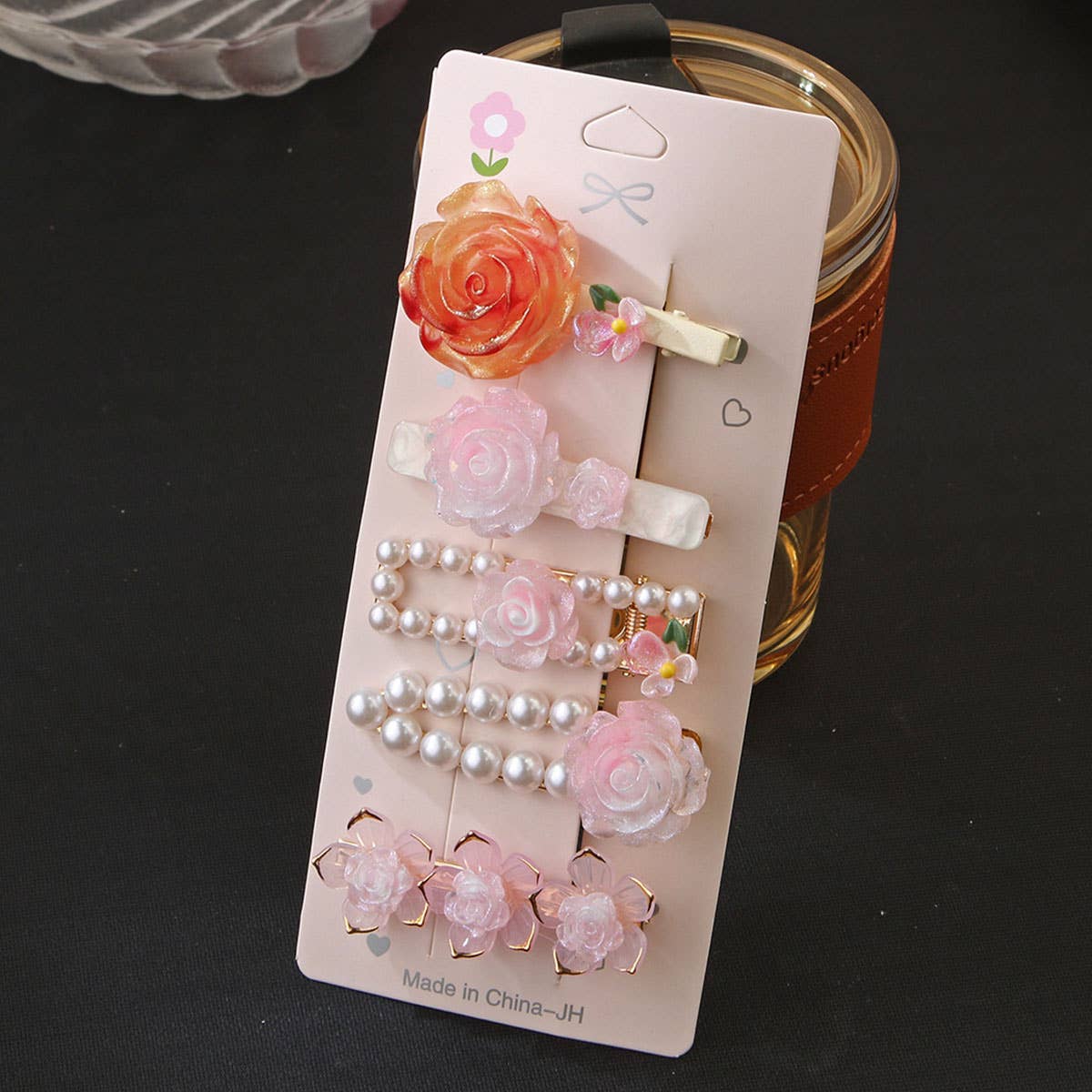 Sweet flower duckbill clip side hair clip