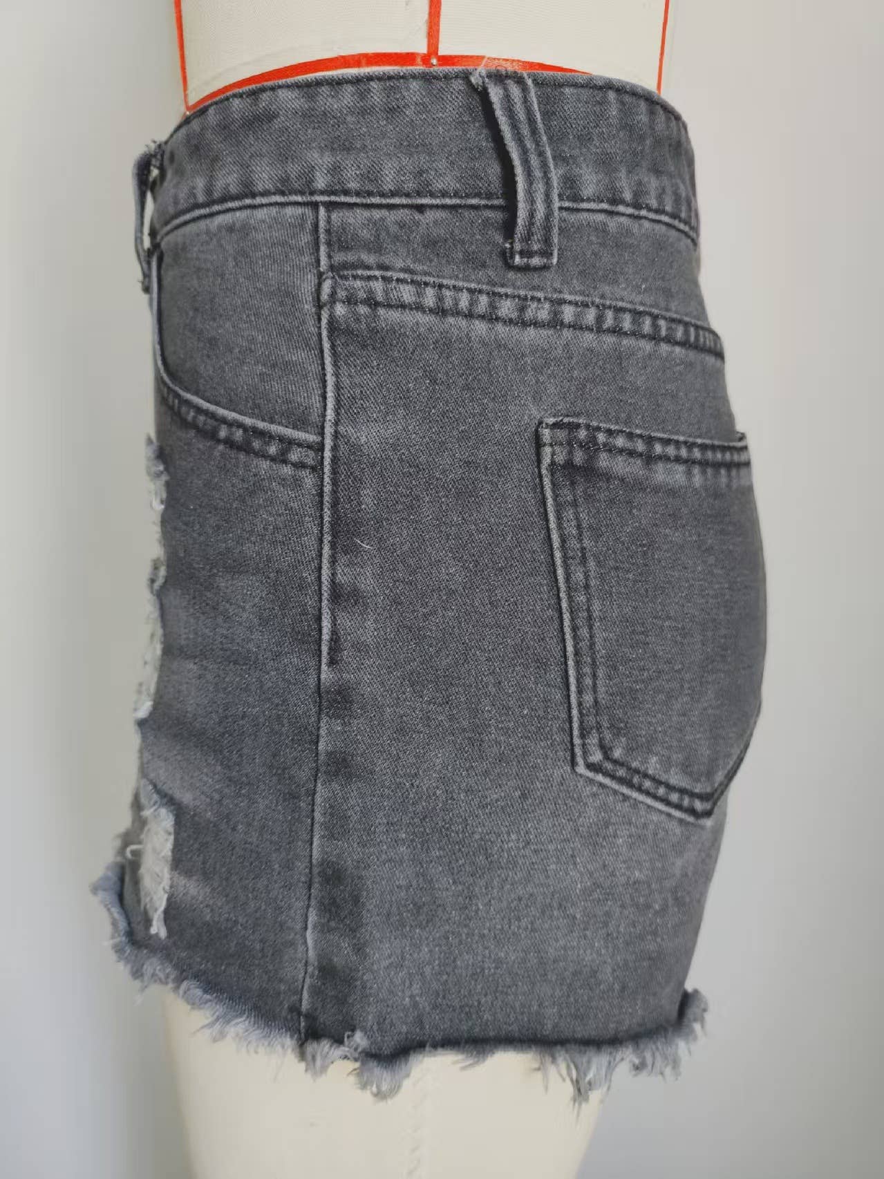 Washed Distressed Denim Shorts for Baddie Look