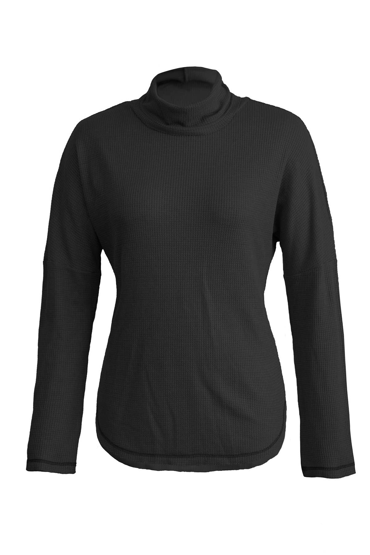 TURTLENECK SOLID COLOR LONG SLEEVE KNIT BASE