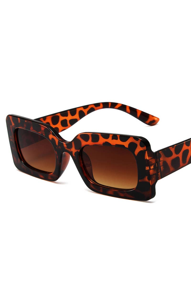 Trendy Small Square Jelly Sunglasses, Retro Style