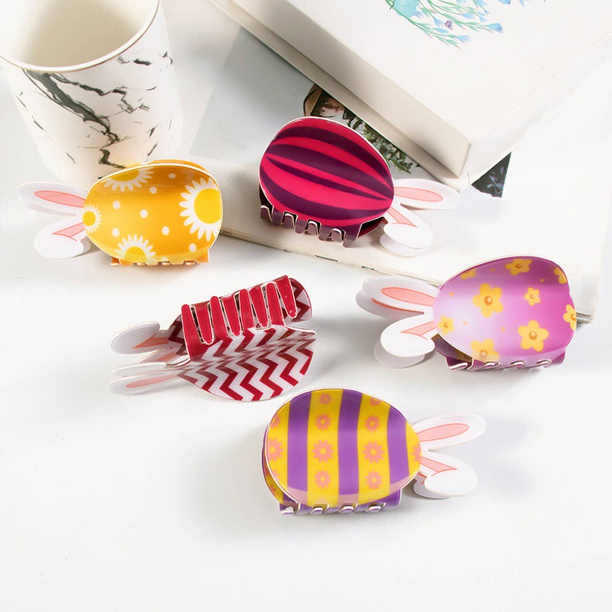 CWAHA1427_CARTOON RABBIT HAIR CLAW CLIP