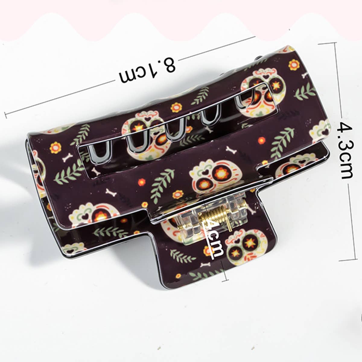 Halloween Spiderweb Hair Claw - Ghost Pumpkin Clip_CWAHA1447