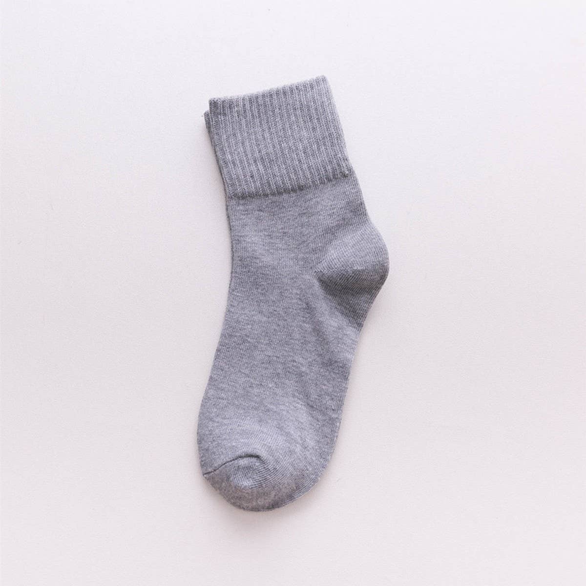 NEW SOLID COLOR HIGH CUFF WOMEN'S MID-CALF SOCKS_CWMS1392