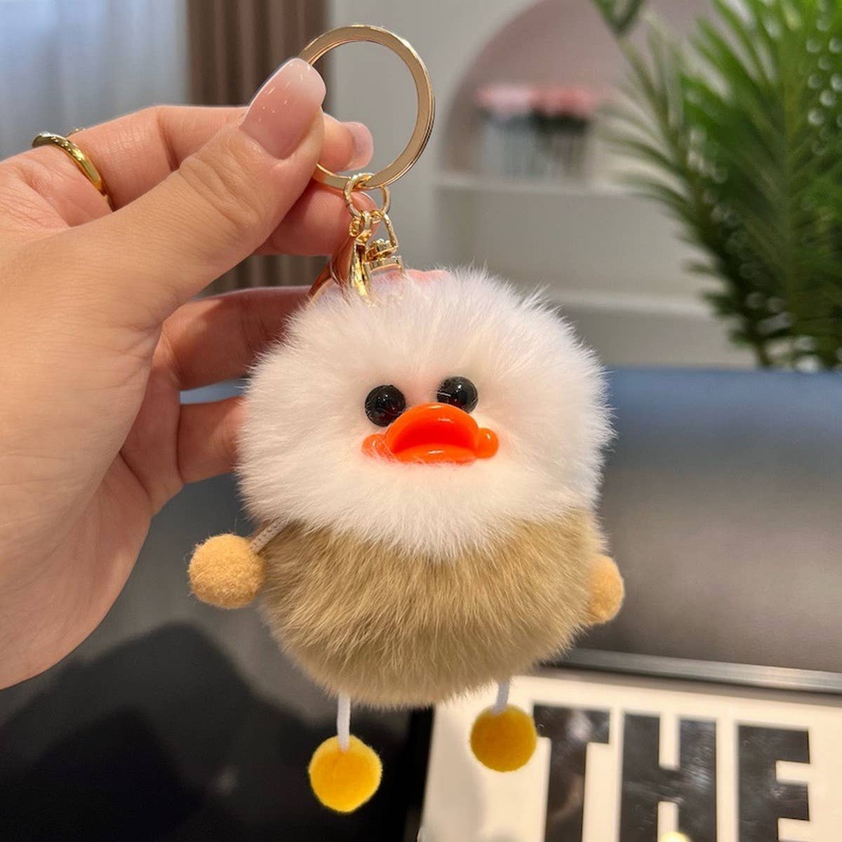 CUTE LITTLE YELLOW DUCK CAR KEYCHAIN BAG PENDANT