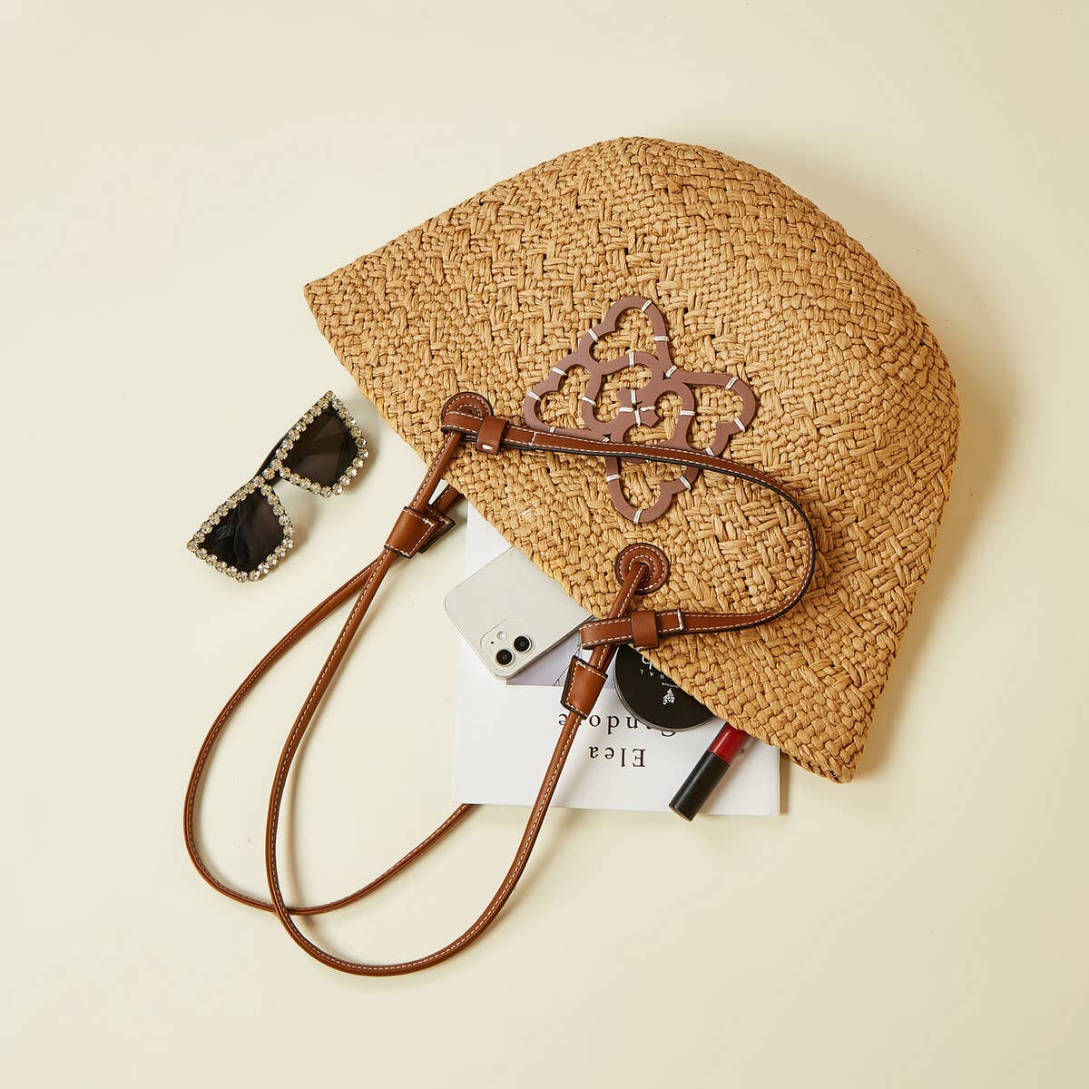 WOMEN HOT SELLING HAND-HELD SHOULDER STRAW BAG_CWAB1978