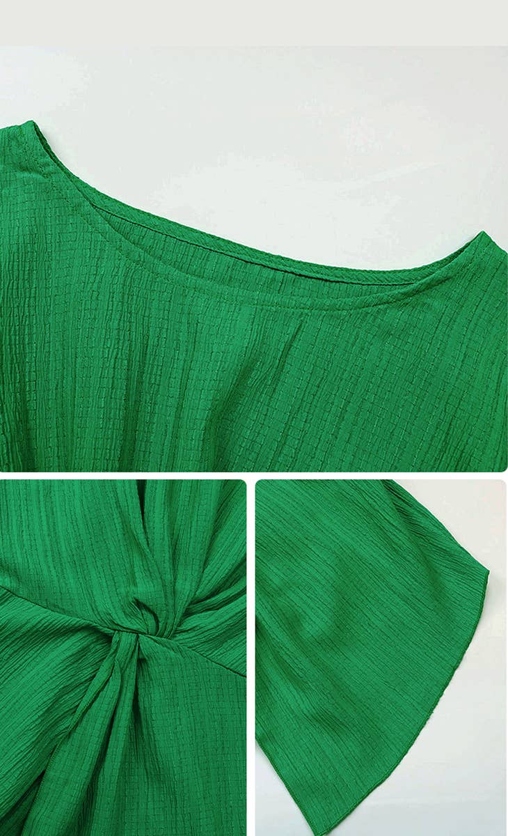 KINK SOLID COLOR TEXTURE SHIRT