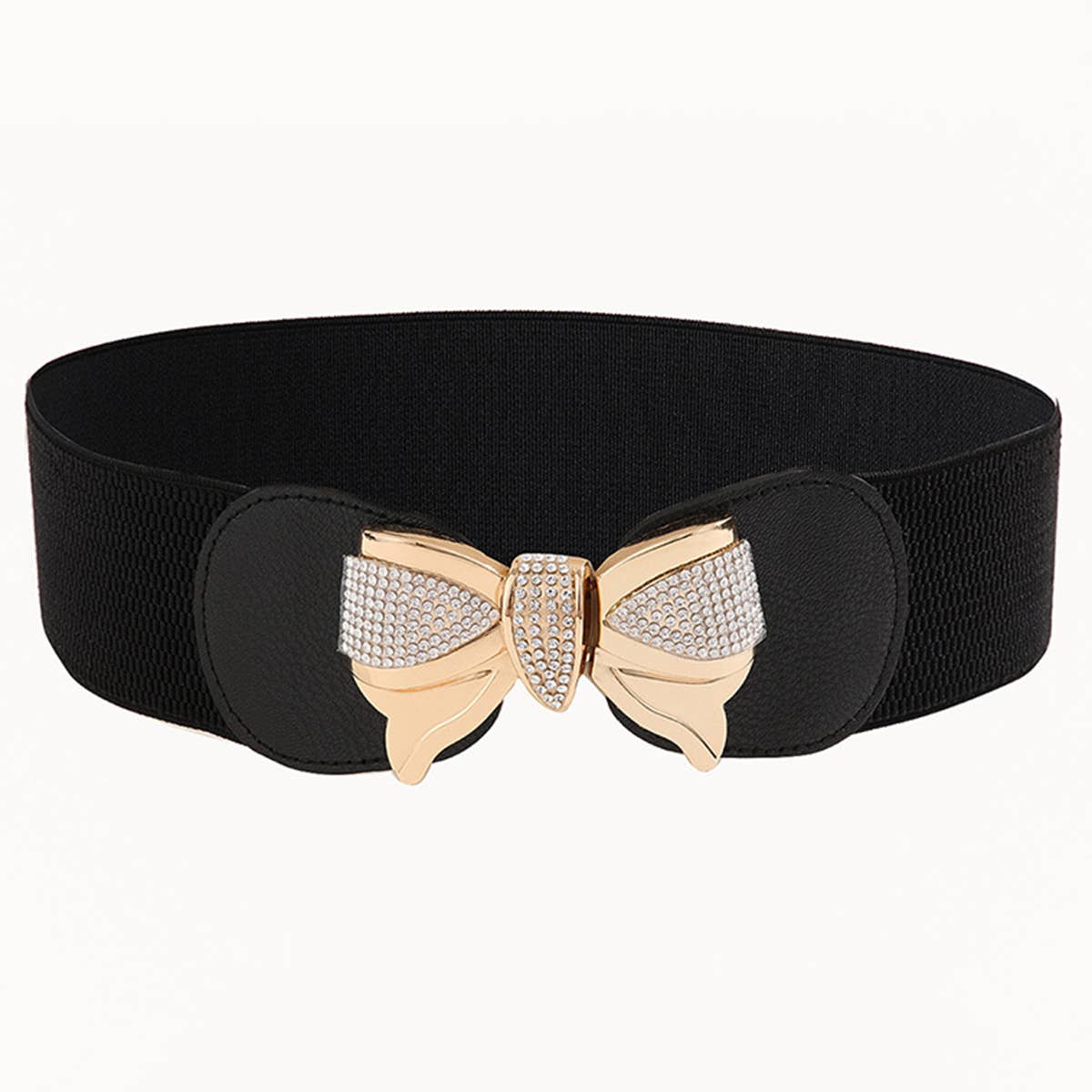 WOMEN BUTTERFLY BUCKLE ELASTIC BELT_CWABE0251