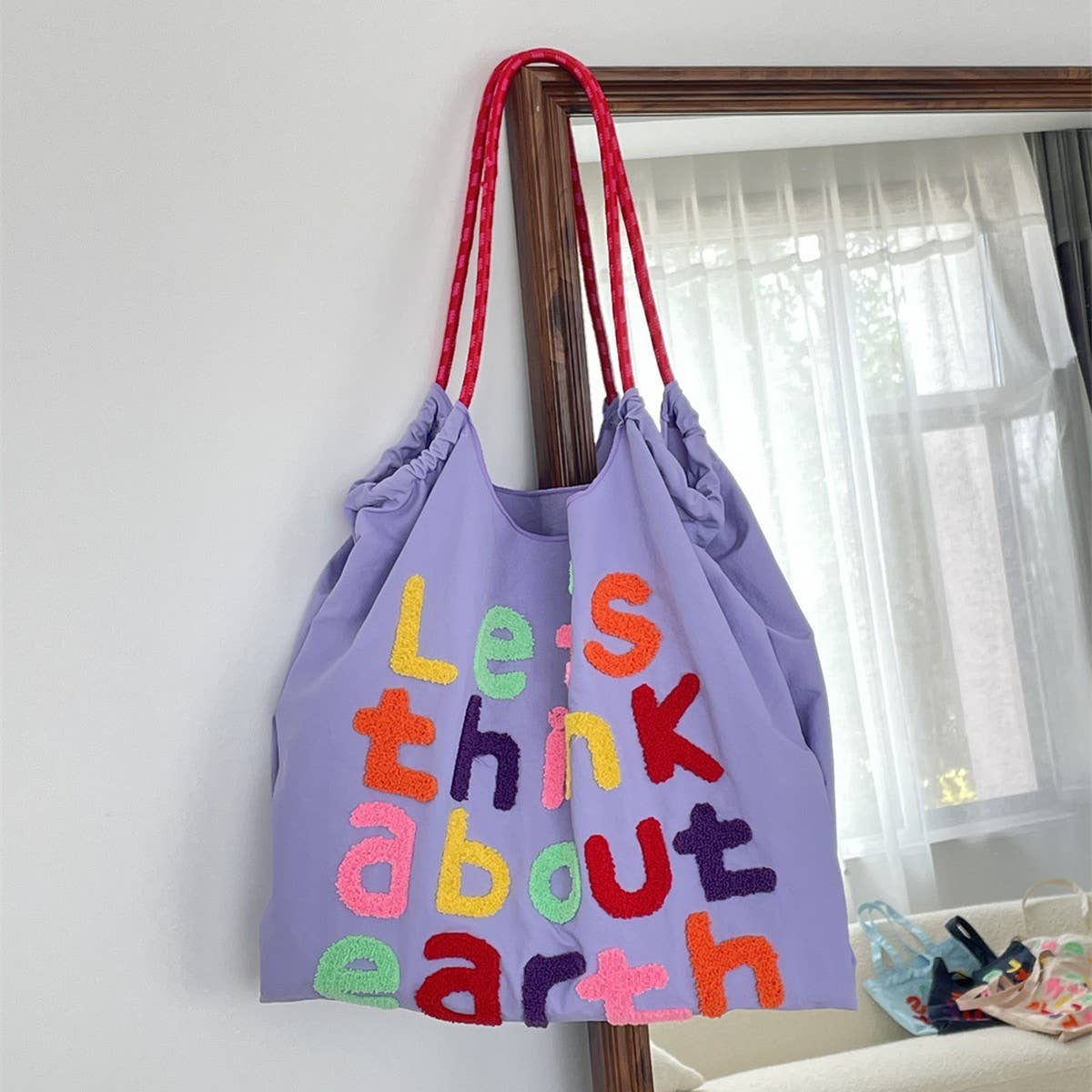 CWAB5800_LARGE CAPACITY EMBROIDERED CANVAS SHOULDER BAG