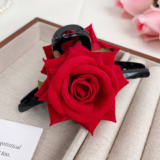 Fashionable simulation private chat rose hairpin