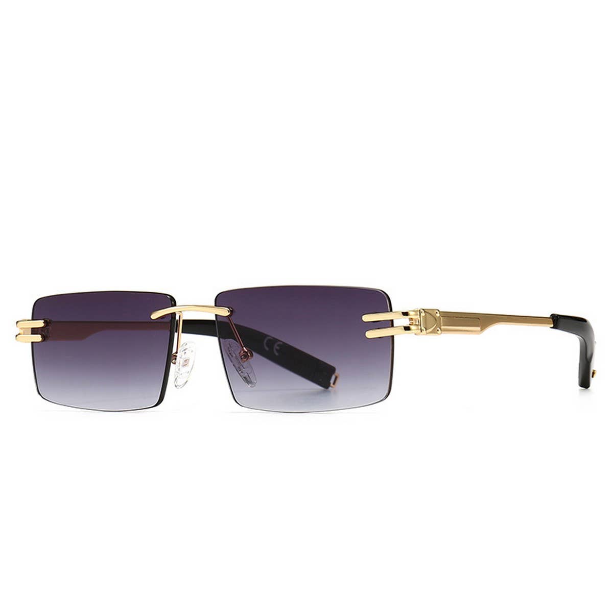 MODERN RETRO SQUARE FRAME NARROW SUNGLASSES