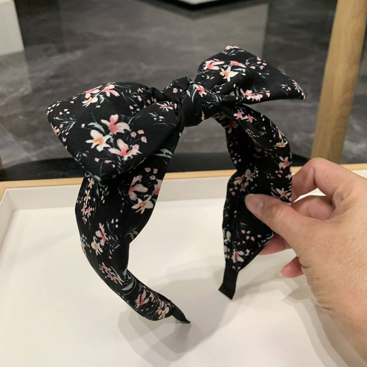 WOMEN SWEET FLORAL BOW HEADBAND_CWAHA0769