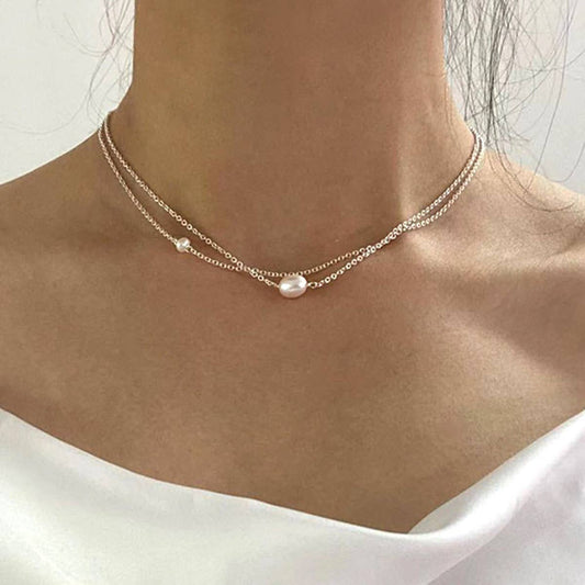 A high-end and simple freshwater pearl necklace