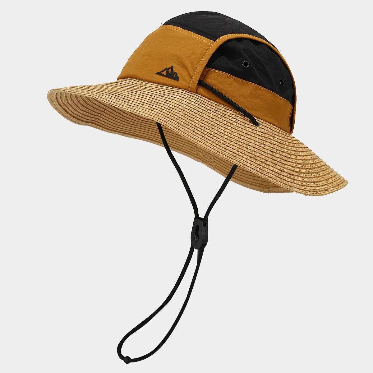Colorblock Outdoor Wide Brim Sun Hat for Hiking_CWAH3874