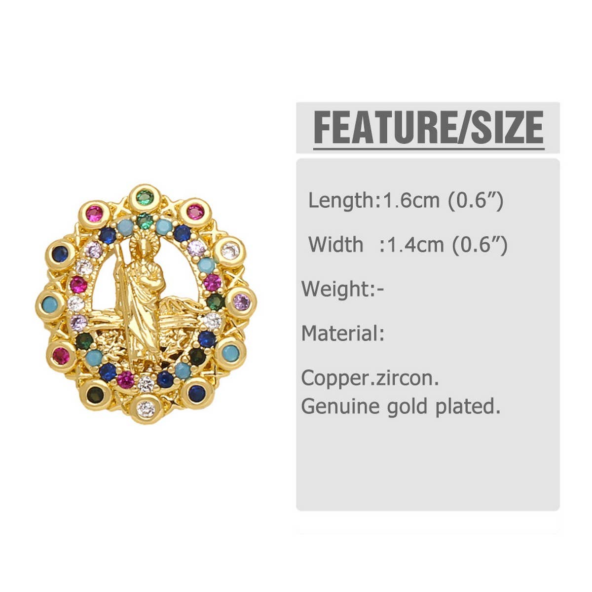 RETRO VIRGIN MARY EARRINGS