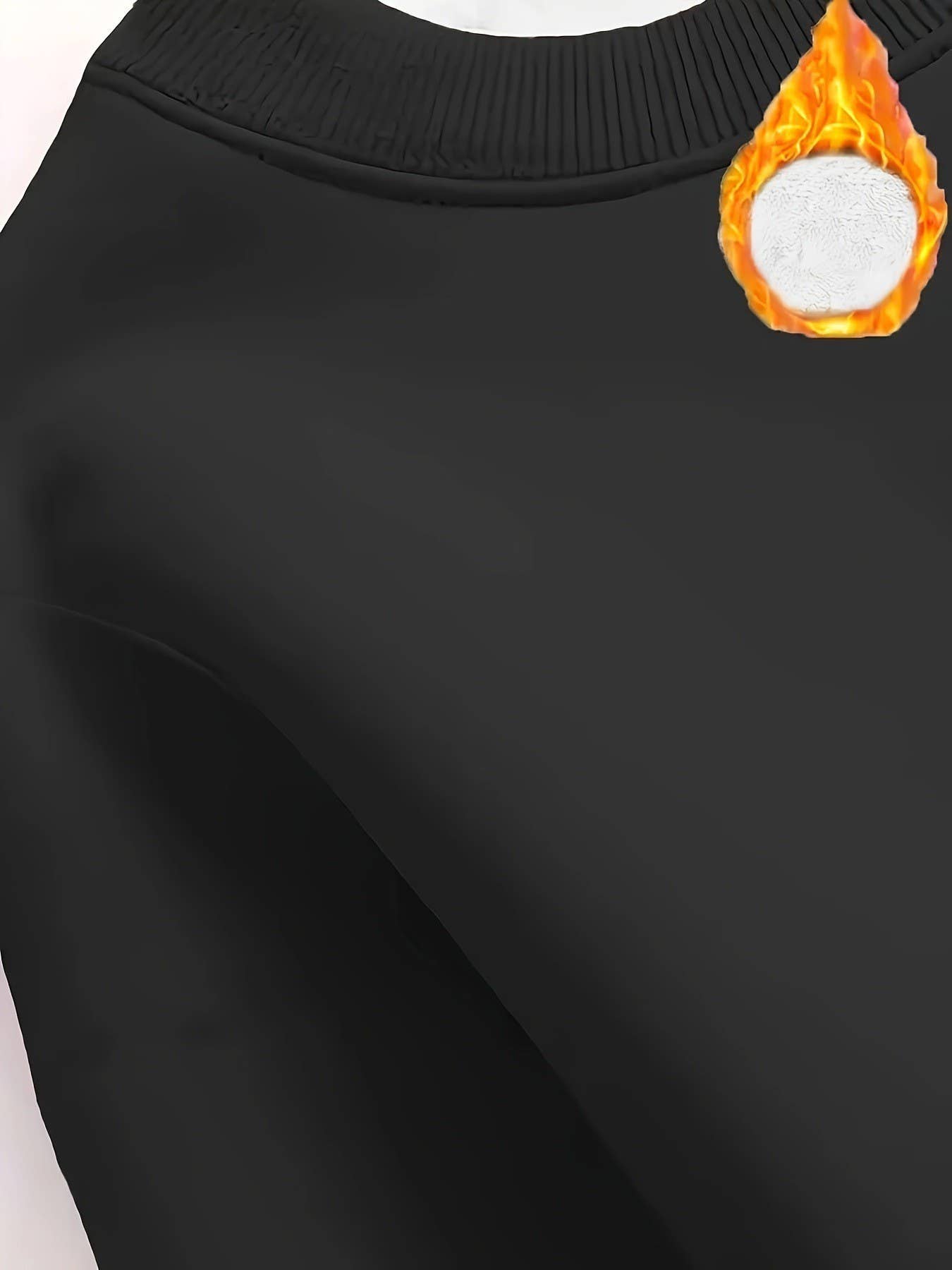 Solid-color fleece round-neck pullover hoodie