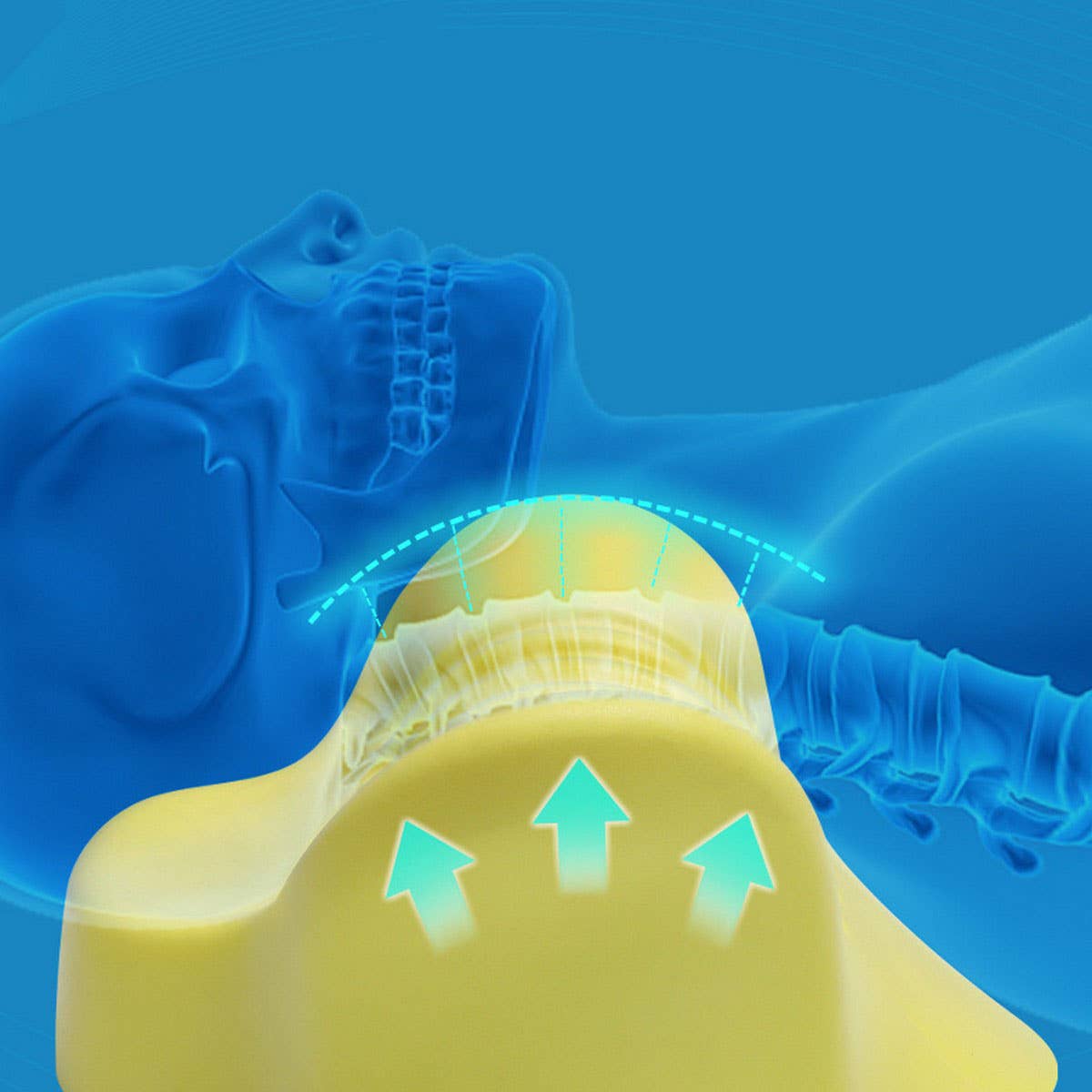 Slow Rebound Memory Foam Neck Pillow, Cotton Cover_CWMM8097