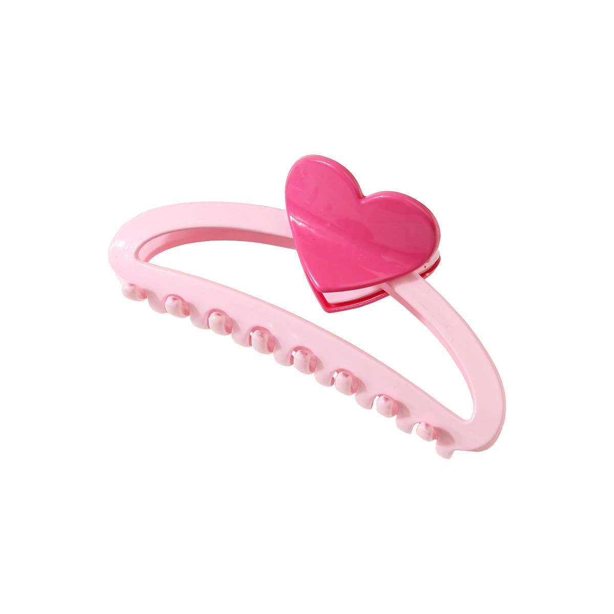 Dopamine Sweet Heart Color block Hair Claw Clips_CWAHA0469