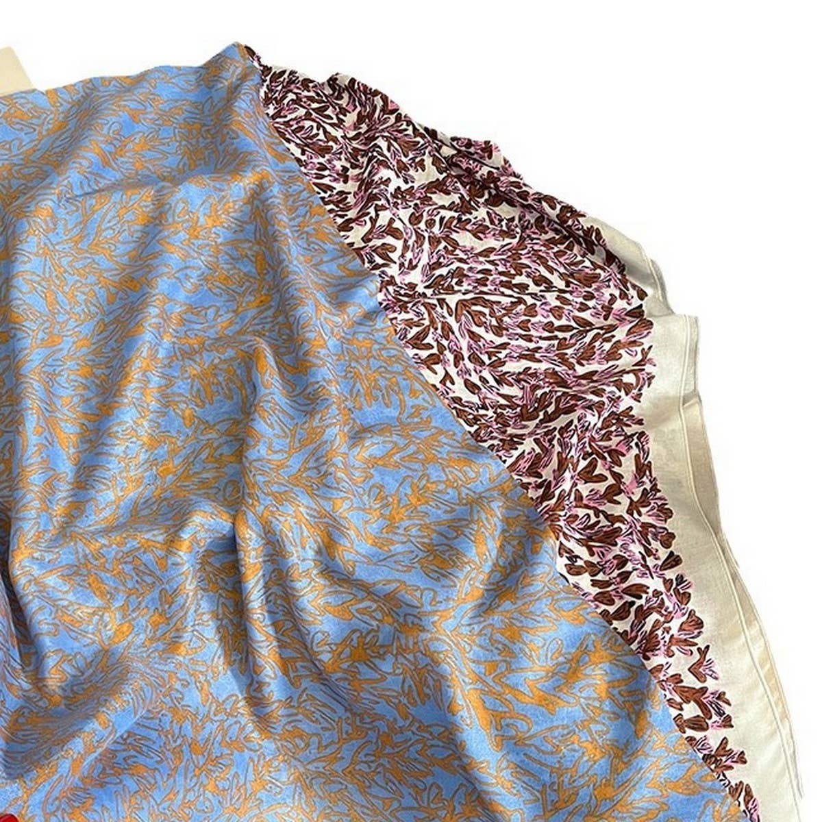 Plaid Cotton Linen Scarf ??Lightweight Wrap Shawl_CWASC0595