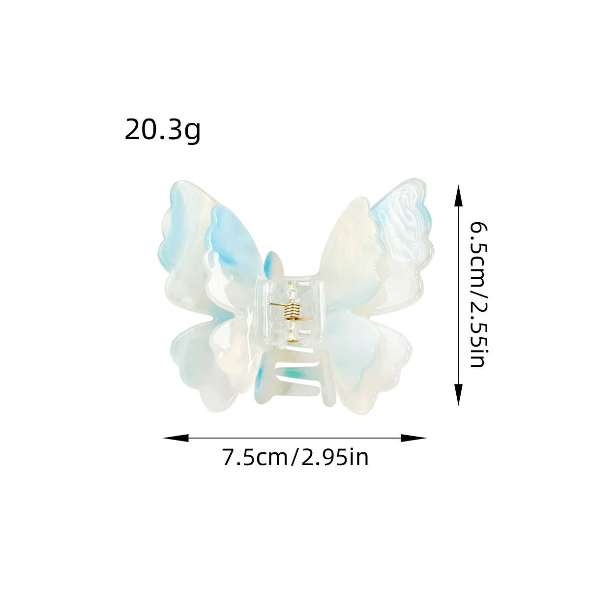 Double-layer butterfly color-changing grab clip
