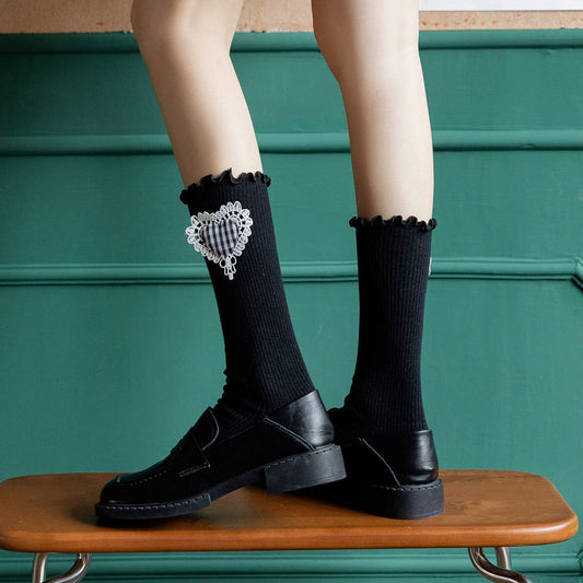 CUTE NEW WINTER WOOD EAR HEART-SHAPED SOCKS