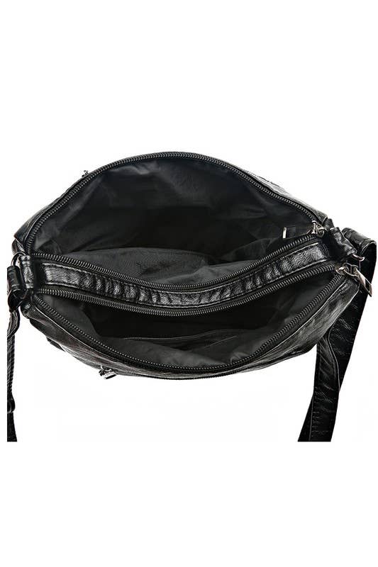 TEXTURE SOFT LEATHER MESSENGER BAG_CUAB0032