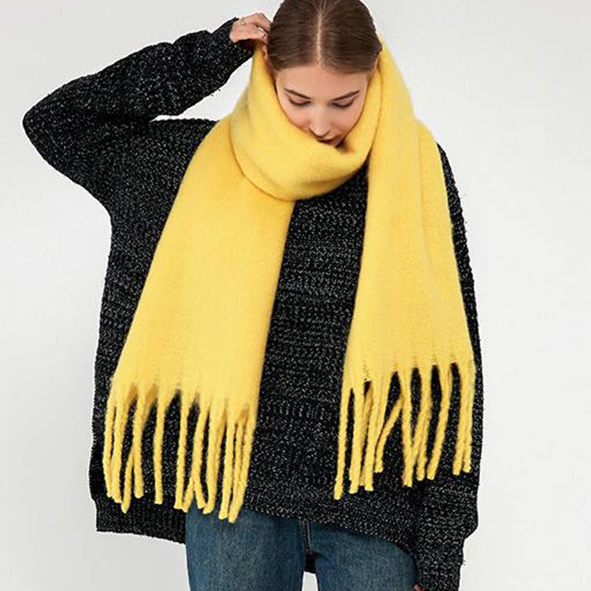 Soft Mohair Feel Scarf - Cozy Winter Wrap_CWASC0323