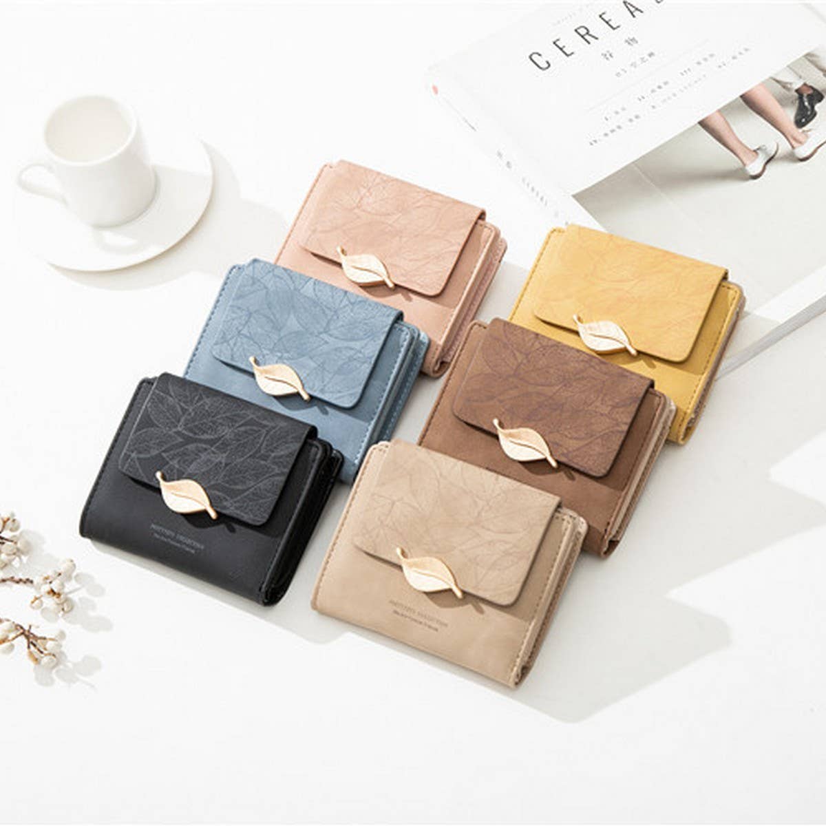 SMALL FRESH LEAF BUCKLE WALLET_CWAB2323