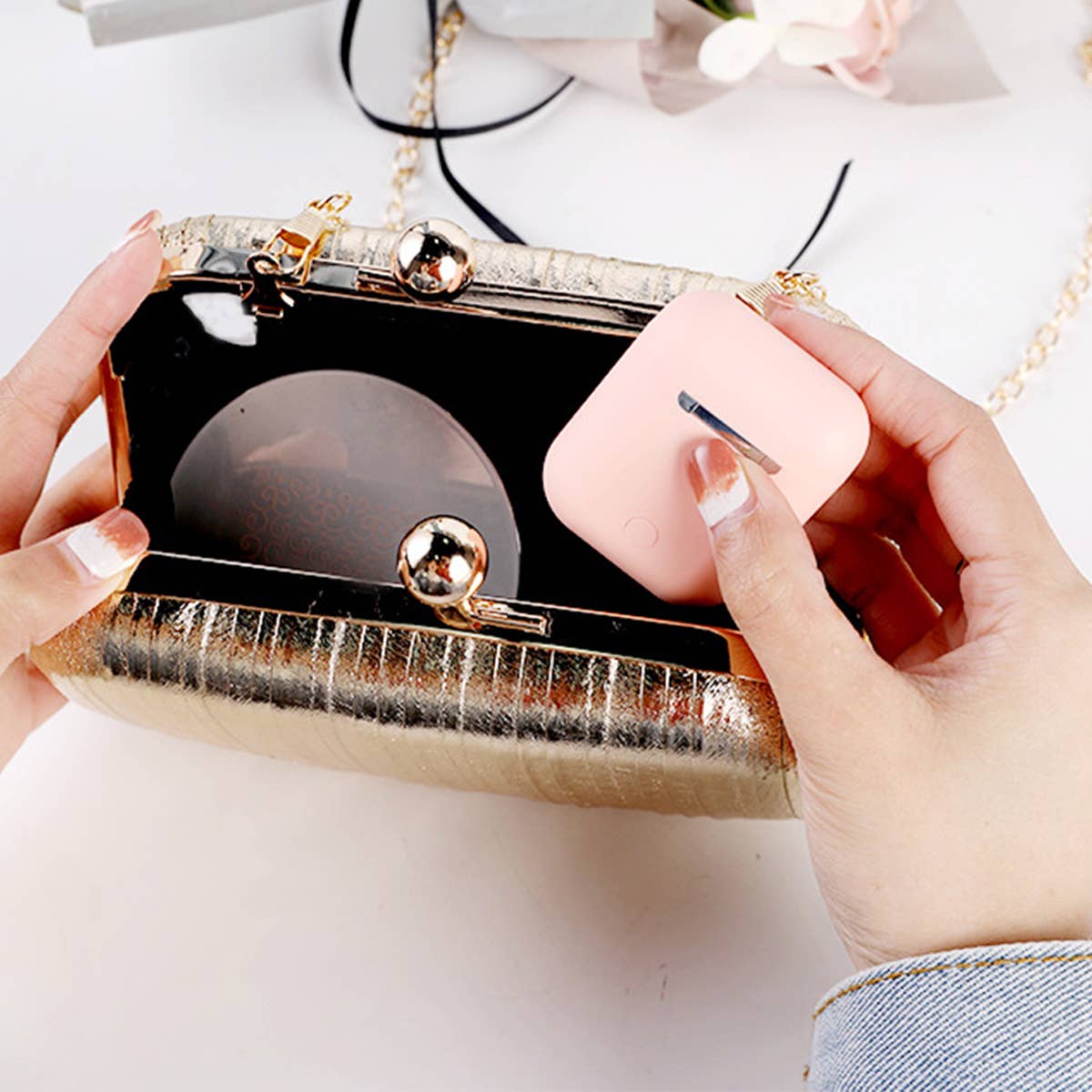 WOMEN CLUTCH BAG PURSE DINNER BAG HANDBAG_CWAB0698