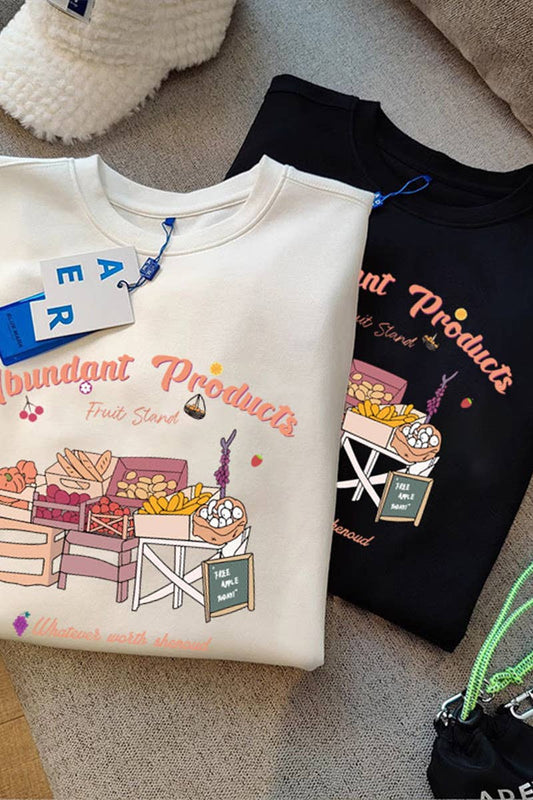 Cwtts0976_Fun Printed Short Sleeve T Shirt